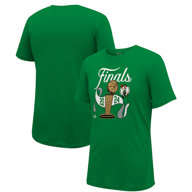 Men's Boston Celtics Kelly Green Stadium Essentials 2024 Finals T-Shirt